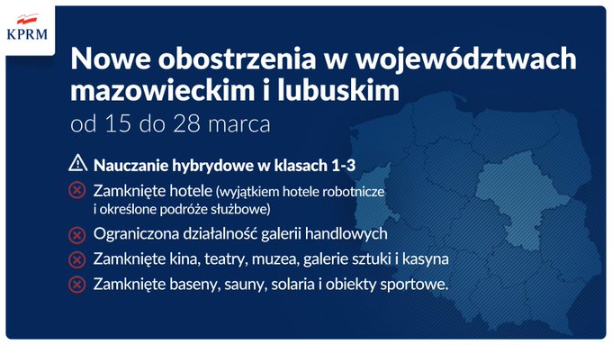 Nowe obostrzenia w województwie lubuskim
