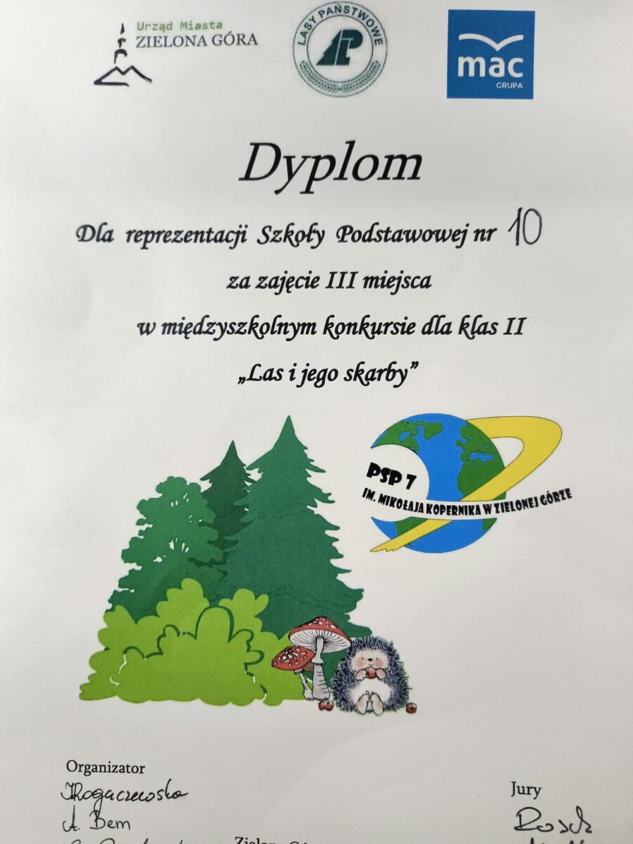 Konkurs przyrodniczy pt. "Las i jego skarby"